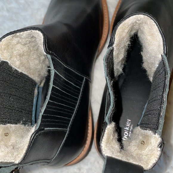 Botkier faux shearling lined leather chelsea boots 6 - Picture 6 of 9